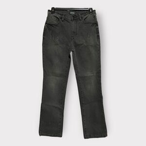 BDG UO NEW High Rise Ankle Kicker Jeans sz 26 5-Pocket Stretch Denim Black Grey
